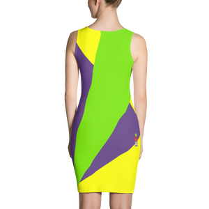 #53a3f230 - Grape Lemon Lime - ALTINO Fitted Dress - Summer Never Ends Collection