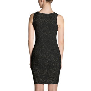 #e4799300 - Black Magic Gold Dust - ALTINO Fitted Dress - Gritty Girl Collection