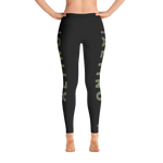 #3bec47a0 - Kiwi Black Chocolate Sorbet - ALTINO Fashion Sports Leggings