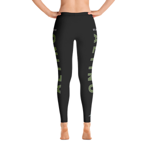 #3bec47a0 - Kiwi Black Chocolate Sorbet - ALTINO Fashion Sports Leggings