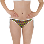 #e773e010 - Black White Fruit Melody - ALTINO Reversible Bikini Swim Bottom