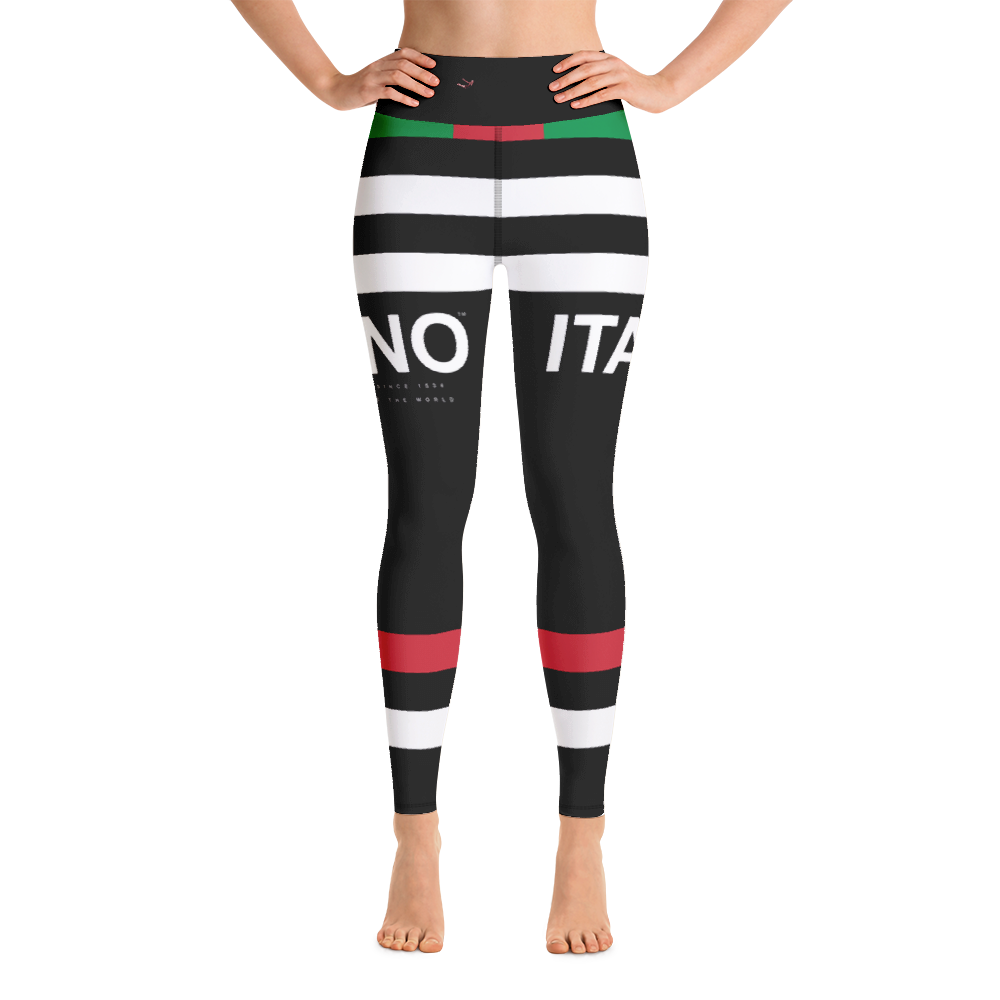 Black - #105260a0 - Viva Italia Art Commission Number 78 - ALTINO Yoga Pants - Stop Plastic Packaging - #PlasticCops - Apparel - Accessories - Clothing For Girls - Women