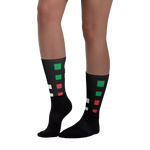 Black - #4b132680 - Viva Italia Art Commission Number 16 - ALTINO Designer Socks - Stop Plastic Packaging - #PlasticCops - Apparel - Accessories - Clothing For Girls - Women Footwear