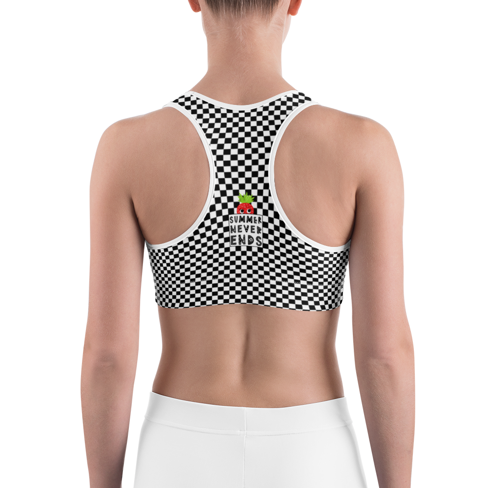 #8f081cb0 - Black White - ALTINO Sports Bra - Summer Never Ends Collection