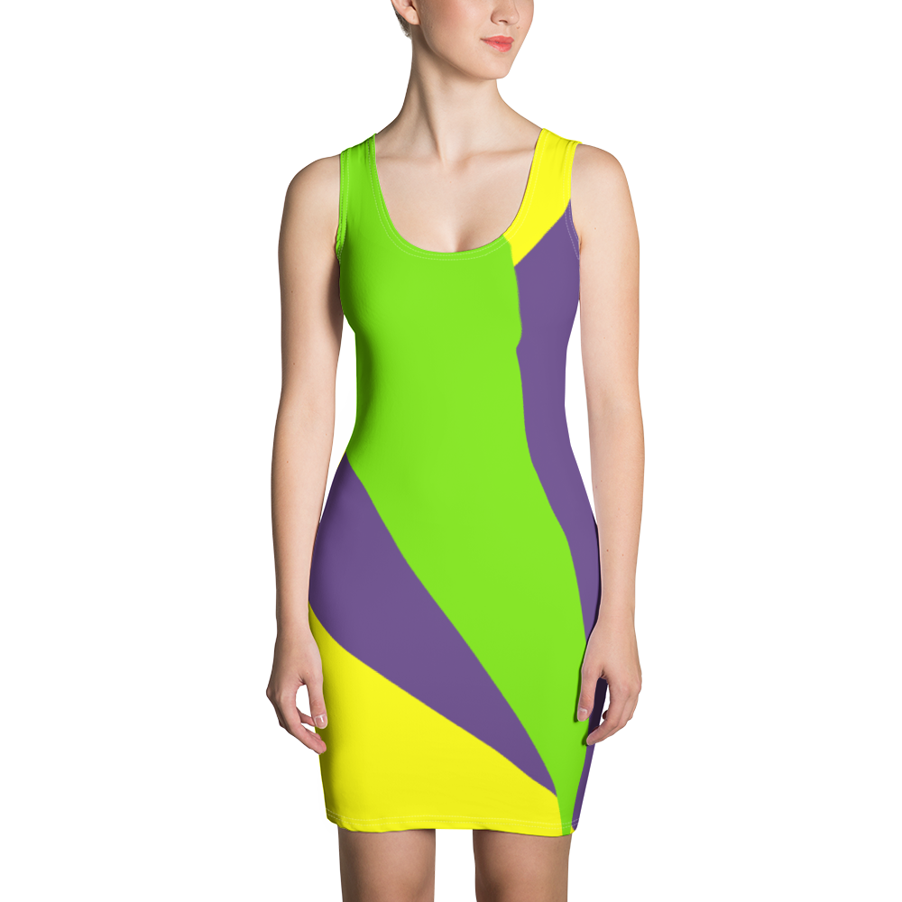 Yellow - #53a3f230 - Grape Lemon Lime - ALTINO Fitted Dress - Summer Never Ends Collection - Stop Plastic Packaging - #PlasticCops - Apparel - Accessories - Clothing For Girls - Women Dresses