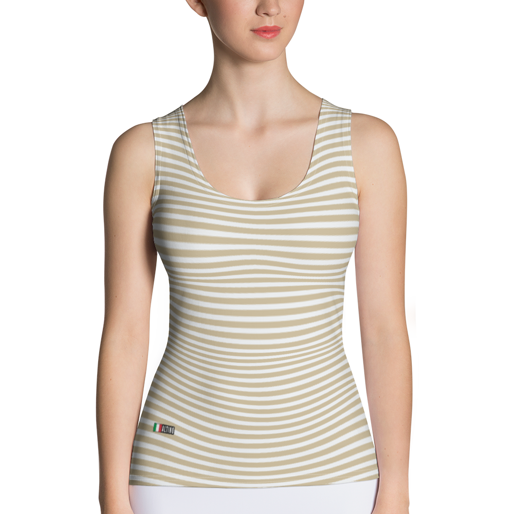 Orange - #81bdea90 - White Chocolate Vanilla Bean Stracciatella - ALTINO Fitted Tank Top - Stop Plastic Packaging - #PlasticCops - Apparel - Accessories - Clothing For Girls - Women Tops
