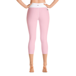 #e436a890 - Peach Peppermint Swirl - ALTINO Yummy Yoga Capri - Gelato Collection