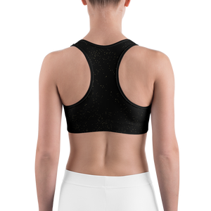#5cbbf780 - Black Magic Touch Of Gold - ALTINO Sports Bra - Gritty Girl Collection