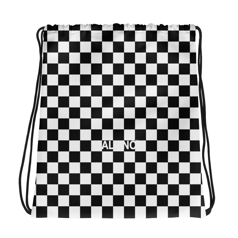 #feff5ba0 - Black White - ALTINO Draw String Bag - Summer Never Ends Collection