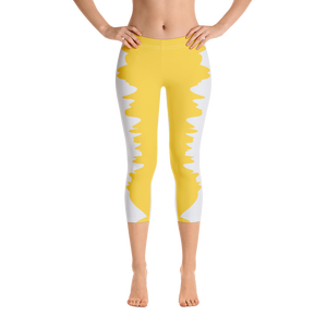 #5996d890 - Tangerine Vanilla Bean Stracciatella - ALTINO Sport Capri Leggings