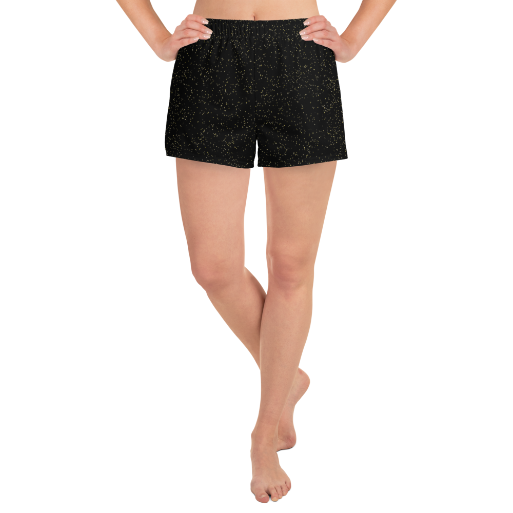 #0ae76500 - Black Magic Gold Dust - ALTINO Athletic Shorts - Gritty Girl Collection