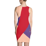 #d1f0f330 - Cherry Grape Peach - ALTINO Fitted Dress - Summer Never Ends Collection