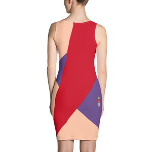 #d1f0f330 - Cherry Grape Peach - ALTINO Fitted Dress - Summer Never Ends Collection