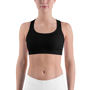 Black - #5cbbf780 - Black Magic Touch Of Gold - ALTINO Sports Bra - Gritty Girl Collection - Stop Plastic Packaging - #PlasticCops - Apparel - Accessories - Clothing For Girls -