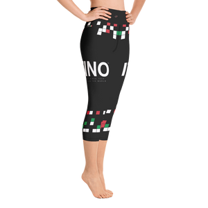 Black - #44c0c1a0 - Viva Italia Art Commission Number 47 - ALTINO Yoga Capri - Stop Plastic Packaging - #PlasticCops - Apparel - Accessories - Clothing For Girls - Women Pants