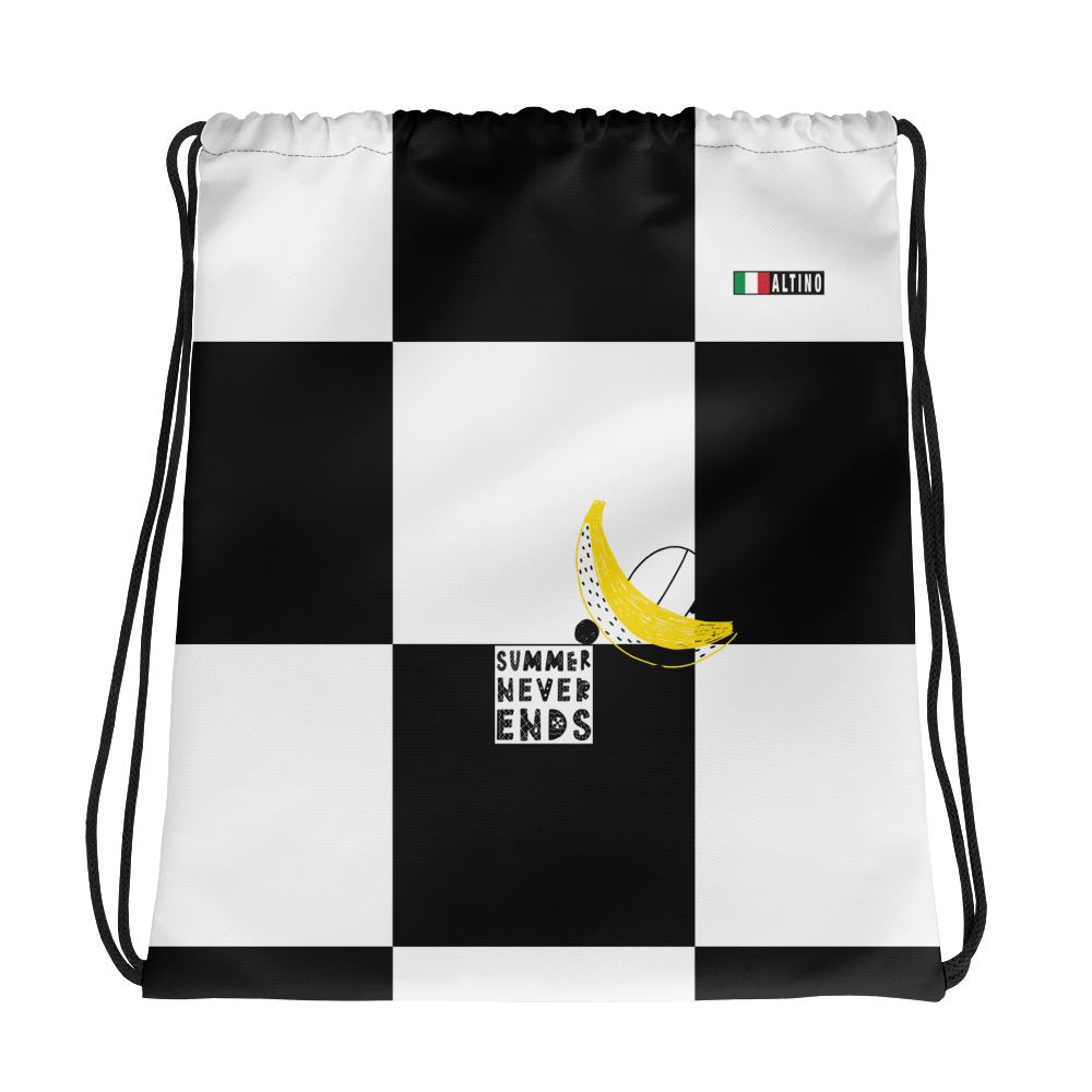 Black - #ca3caaa0 - Black White - ALTINO Draw String Bag - Summer Never Ends Collection - Sports - Stop Plastic Packaging - #PlasticCops - Apparel - Accessories - Clothing For Girls - Women Handbags