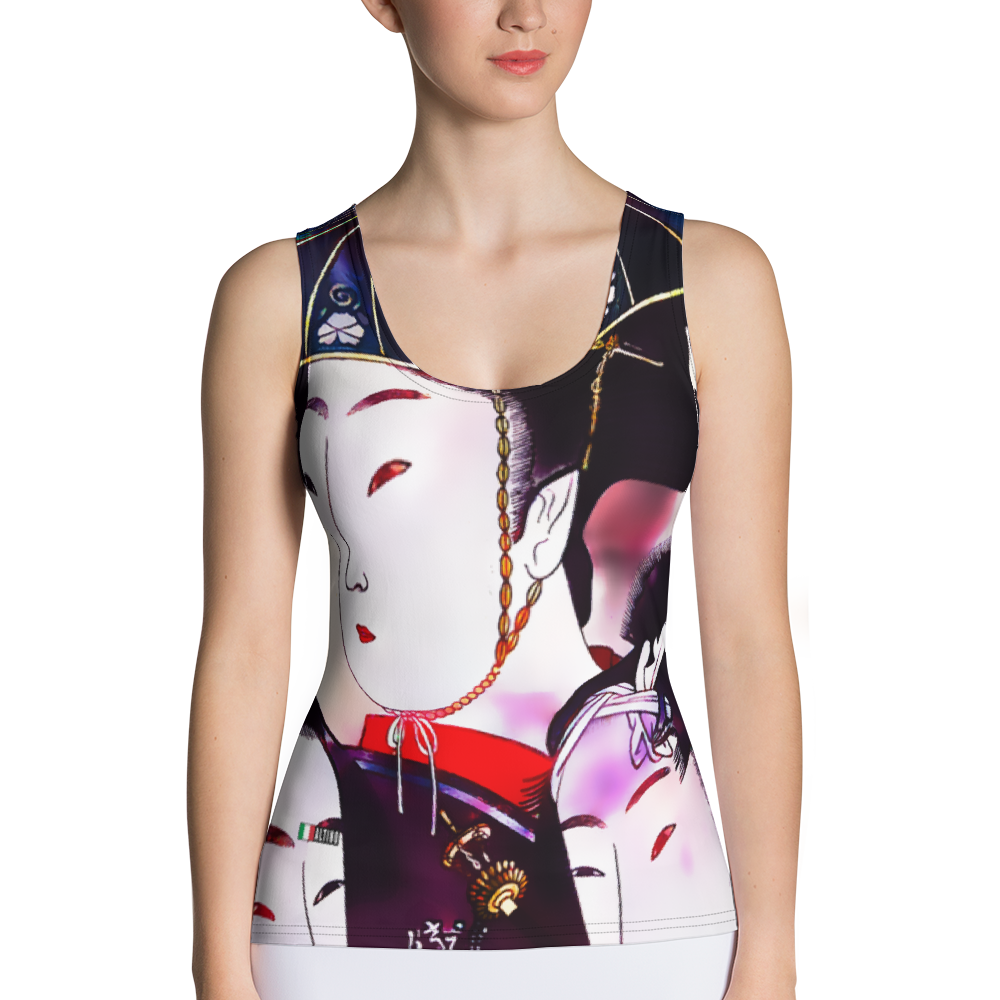 Black - #92c72e80 - ALTINO Senshi Fitted Tank Top - Senshi Girl Collection - Stop Plastic Packaging - #PlasticCops - Apparel - Accessories - Clothing For Girls - Women Tops