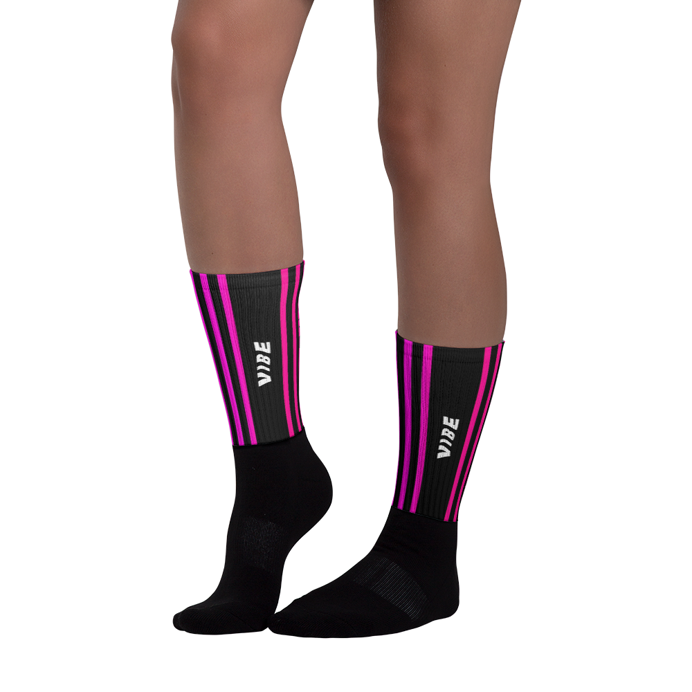 Black - #e71e4b82 - ALTINO Designer Socks - VIBE Collection - Stop Plastic Packaging - #PlasticCops - Apparel - Accessories - Clothing For Girls - Women Footwear