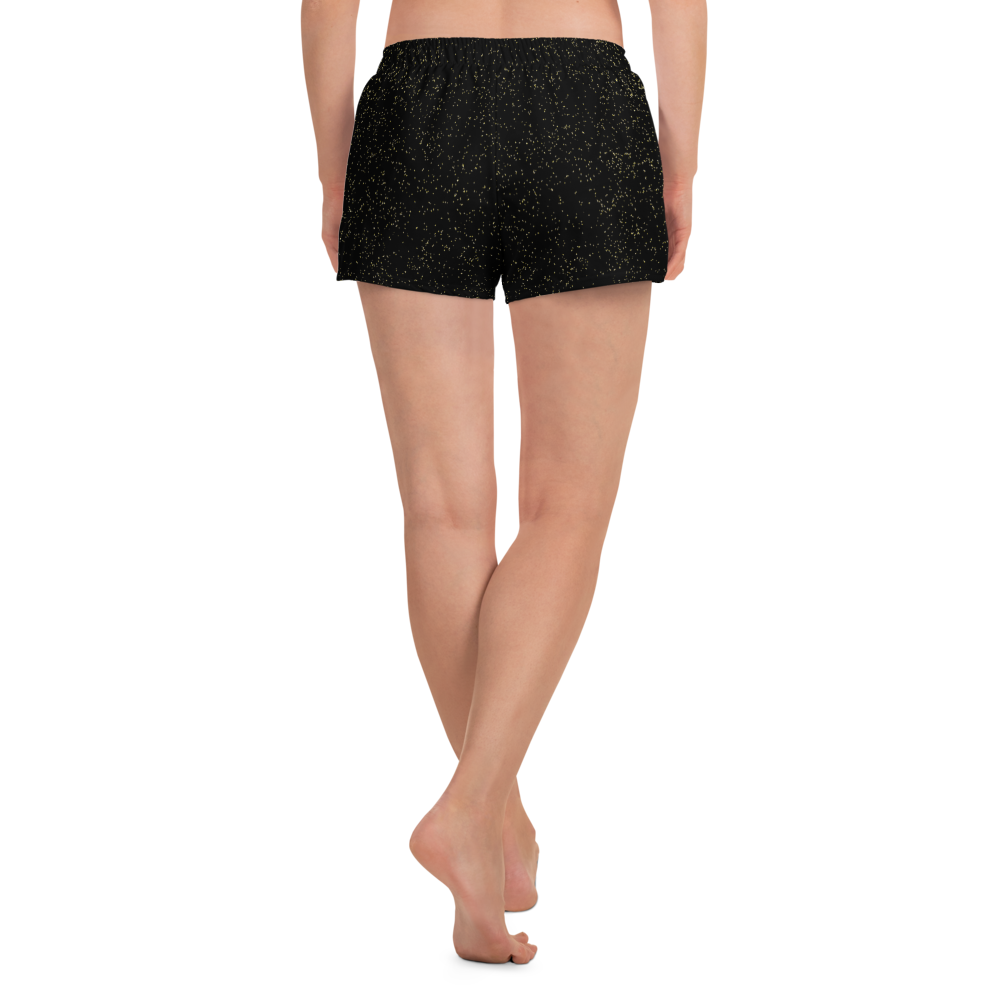 Black - #0ae76500 - Black Magic Gold Dust - ALTINO Athletic Shorts - Gritty Girl Collection - Stop Plastic Packaging - #PlasticCops - Apparel - Accessories - Clothing For Girls - Women