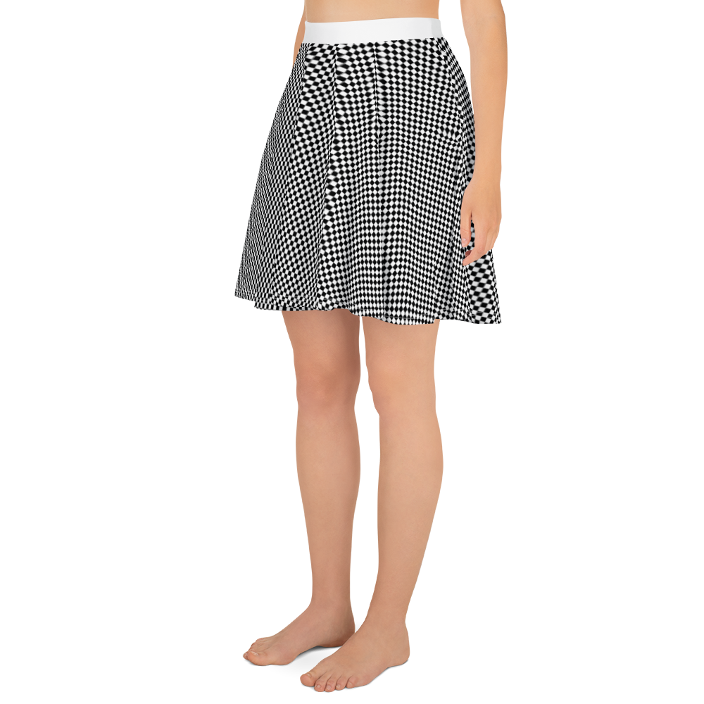 #b12a5380 - Black White - ALTINO Skater Skirt - Summer Never Ends Collection