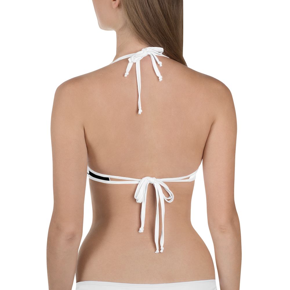 #fdf7e610 - Black White - ALTINO Reversible Bikini Swim Top