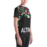 Black - #8a721b20 - Viva Italia Art Commission Number 33 - ALTINO Crew Neck T - Shirt - Stop Plastic Packaging - #PlasticCops - Apparel - Accessories - Clothing For Girls - Women Tops