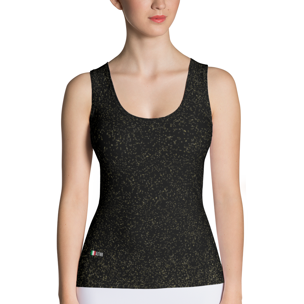 Black - #51a12a80 - Black Magic Super Gold - ALTINO Fitted Tank Top - Gritty Girl Collection - Stop Plastic Packaging - #PlasticCops - Apparel - Accessories - Clothing For Girls - Women Tops