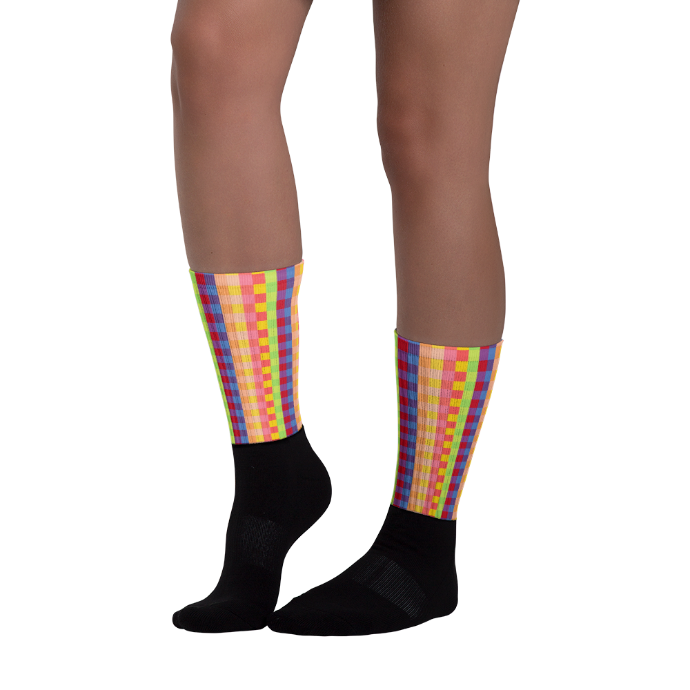 Black - #4a7e9f80 - Fruit Melody - ALTINO Designer Socks - Summer Never Ends Collection - Stop Plastic Packaging - #PlasticCops - Apparel - Accessories - Clothing For Girls - Women Footwear