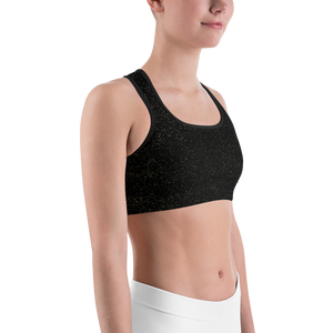 #52c7ac80 - Black Magic Gold Dust - ALTINO Sports Bra - Gritty Girl Collection