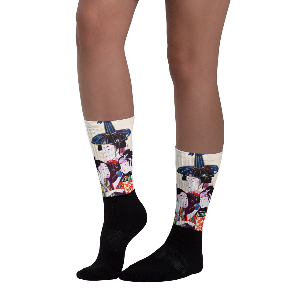 Black - #a976a380 - ALTINO Senshi Designer Socks - Senshi Girl Collection - Stop Plastic Packaging - #PlasticCops - Apparel - Accessories - Clothing For Girls - Women Footwear