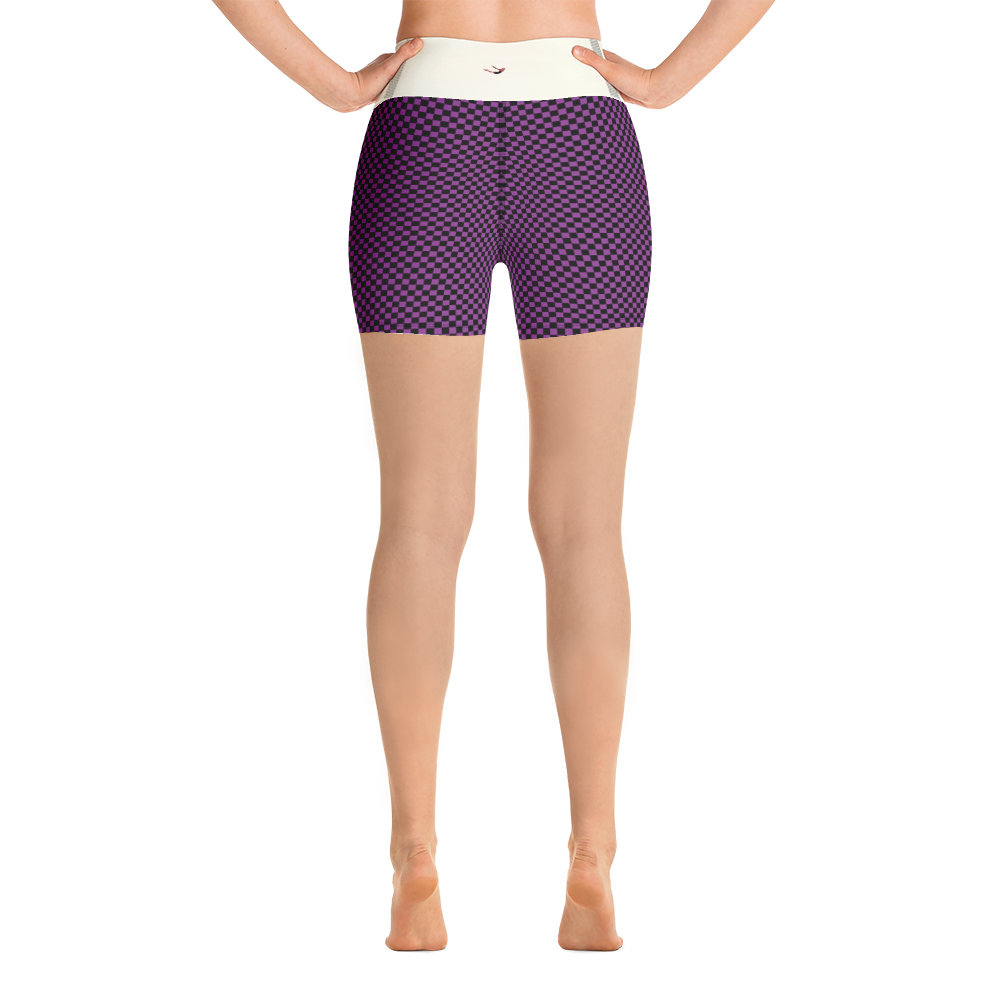 #e0557aa0 - Grape Black - ALTINO Yoga Shorts - Summer Never Ends Collection