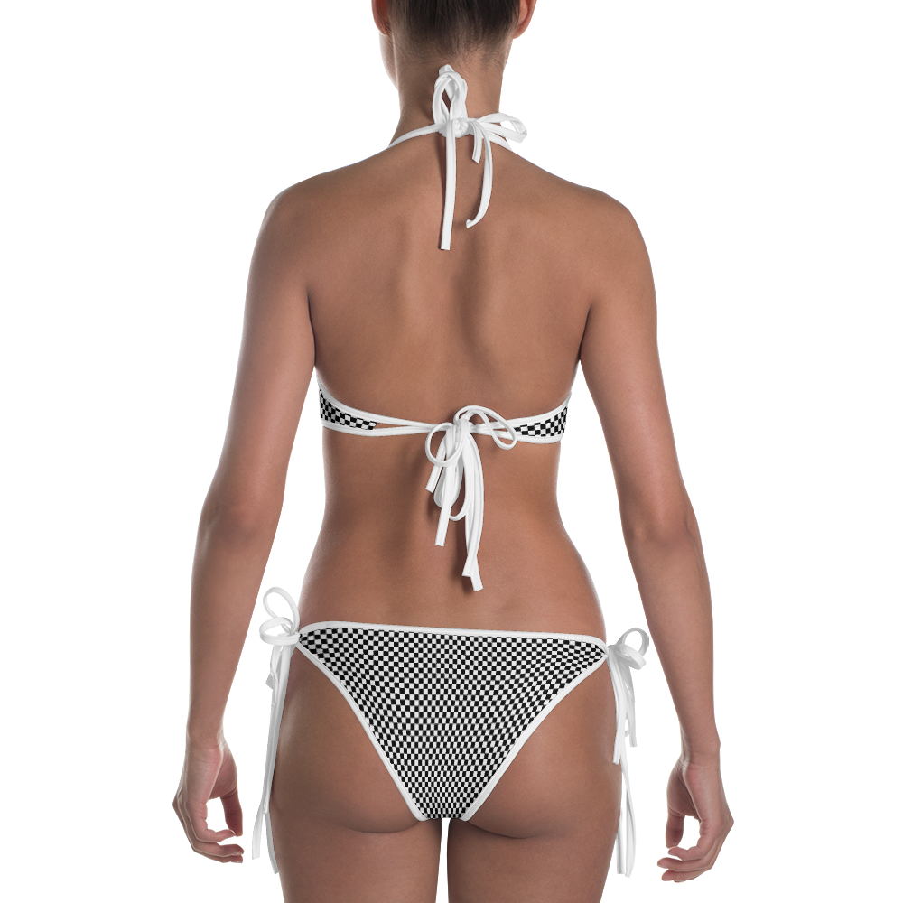 #51b6be10 - Black White - ALTINO Reversible Bikini - Summer Never Ends Collection