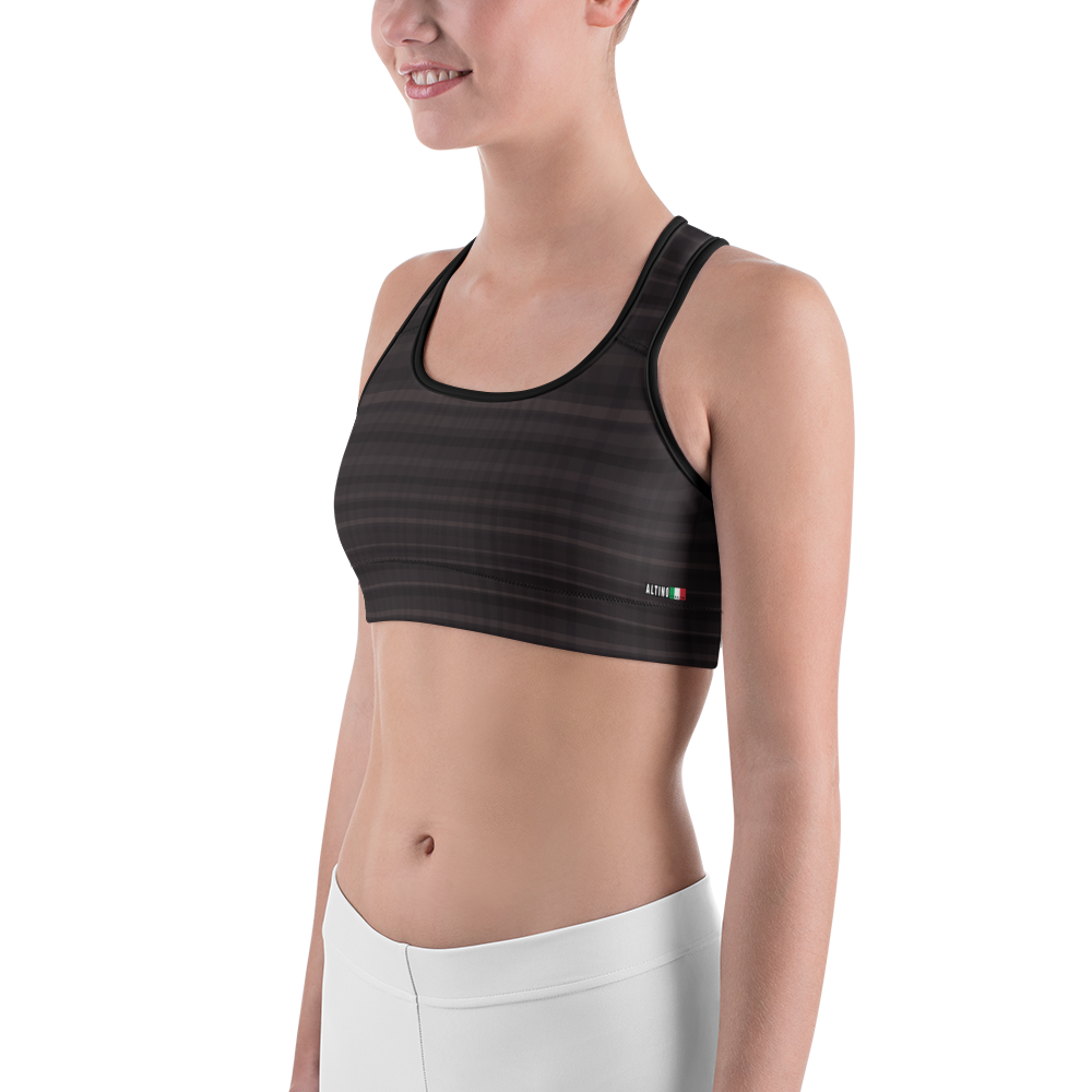 #17981f80 - Black Chocolate All Flavors Rumble - ALTINO Sports Bra - Gelato Collection