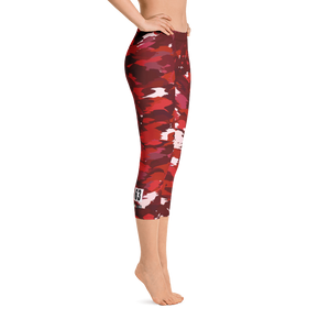 Crimson - #d08a2ac0 - Sweet Cherry Kisses - ALTINO Sport Capri Leggings - Team GIRL Player - Yoga - Stop Plastic Packaging - #PlasticCops - Apparel - Accessories - Clothing For Girls - Women Pants