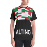 Black - #25a59120 - Viva Italia Art Commission Number 36 - ALTINO Crew Neck T - Shirt - Stop Plastic Packaging - #PlasticCops - Apparel - Accessories - Clothing For Girls - Women Tops