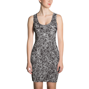 Black - #c7abf200 - Black Chocolate Ice Milk Ripple - ALTINO Fitted Dress - Gelato Collection - Stop Plastic Packaging - #PlasticCops - Apparel - Accessories - Clothing For Girls - Women Dresses