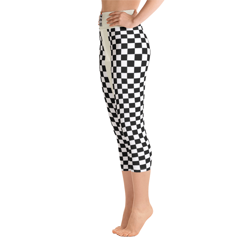 #7f7d86a0 - Black White - ALTINO Yoga Capri - Summer Never Ends Collection