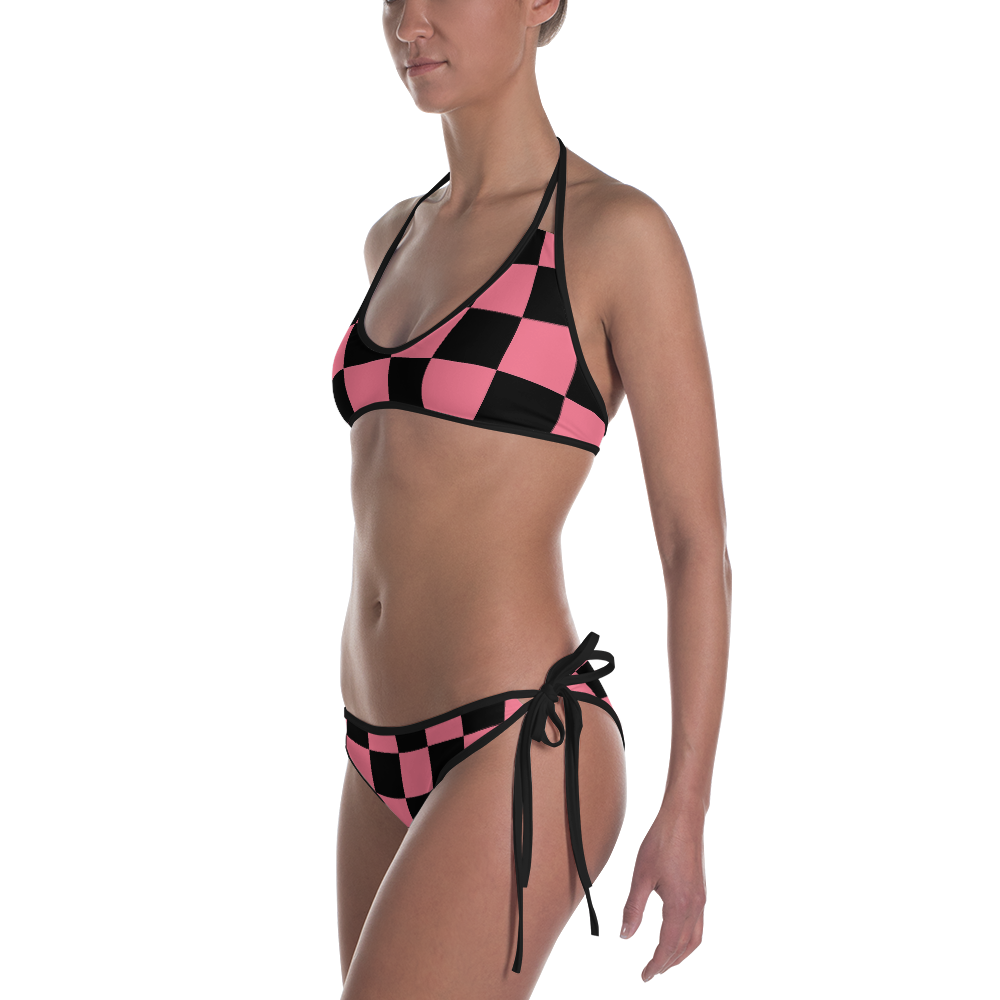 Crimson - #77cdc900 - Strawberry Black - ALTINO Reversible Bikini - Summer Never Ends Collection - Stop Plastic Packaging - #PlasticCops - Apparel - Accessories - Clothing For Girls - Women Swimwear