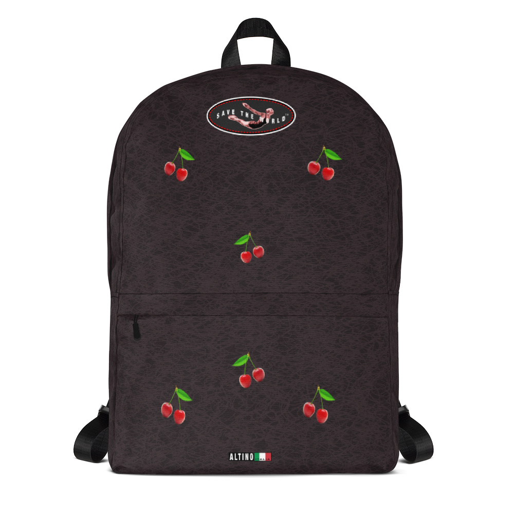 Black - #f4007fa0 - Black Chocolate Cherry Cherry Twister - ALTINO Super Yummy Backpack - Sports - Stop Plastic Packaging - #PlasticCops - Apparel - Accessories - Clothing For Girls - Women Handbags
