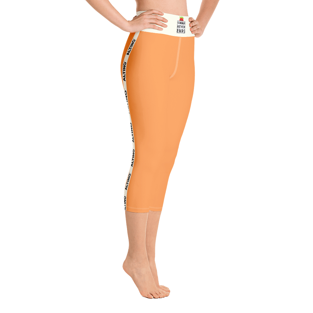 Vermilion - #84b66230 - Cantaloupe - ALTINO Yoga Capri - Summer Never Ends Collection - Stop Plastic Packaging - #PlasticCops - Apparel - Accessories - Clothing For Girls - Women Pants