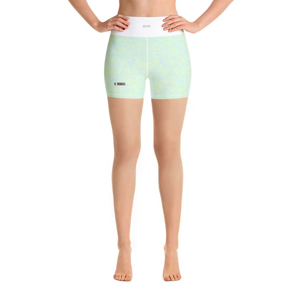 #bfa3e090 - Kiwi Vanilla Bean Swirl - ALTINO Yummy Yoga Shorts - Gelato Collection