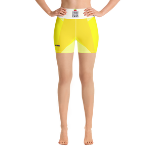 Yellow - #c99c8690 - Lemon Pear Pineapple - ALTINO Yoga Shorts - Summer Never Ends Collection - Stop Plastic Packaging - #PlasticCops - Apparel - Accessories - Clothing For Girls - Women Pants