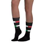 Black - #2c911180 - Viva Italia Art Commission Number 15 - ALTINO Designer Socks - Stop Plastic Packaging - #PlasticCops - Apparel - Accessories - Clothing For Girls - Women Footwear