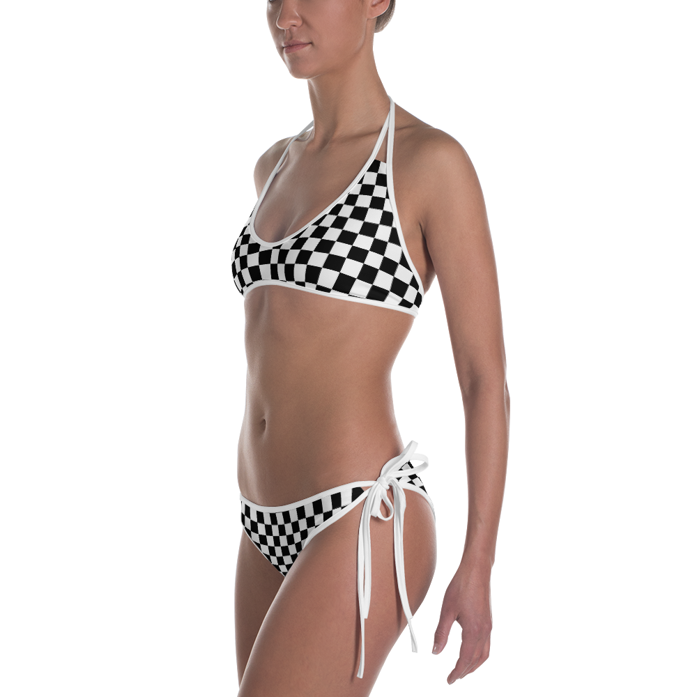 Black - #62bfe710 - Black White Fruit Melody - ALTINO Reversible Bikini - Stop Plastic Packaging - #PlasticCops - Apparel - Accessories - Clothing For Girls - Women Swimwear