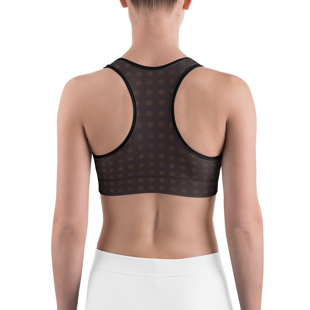 #78366e80 - Black Chocolate All Flavors Rumble - ALTINO Sports Bra - Gelato Collection