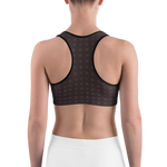 #78366e80 - Black Chocolate All Flavors Rumble - ALTINO Sports Bra - Gelato Collection