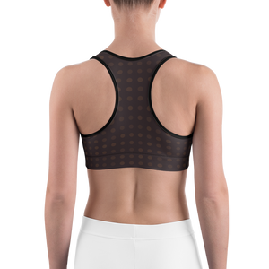 #78366e80 - Black Chocolate All Flavors Rumble - ALTINO Sports Bra - Gelato Collection