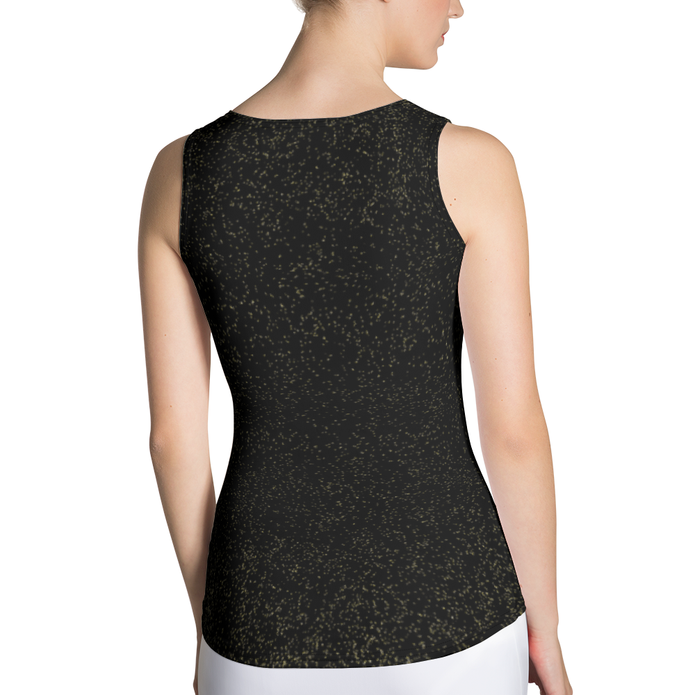 #6a547280 - Black Magic Gold Dust - ALTINO Fitted Tank Top - Gritty Girl Collection