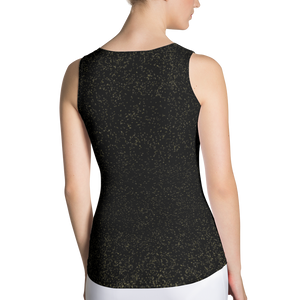 #6a547280 - Black Magic Gold Dust - ALTINO Fitted Tank Top - Gritty Girl Collection