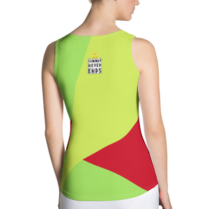 #19e47cb0 - Cherry Green Apple Kiwi - ALTINO Fitted Tank Top